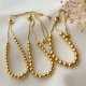 Gold bead bracelet