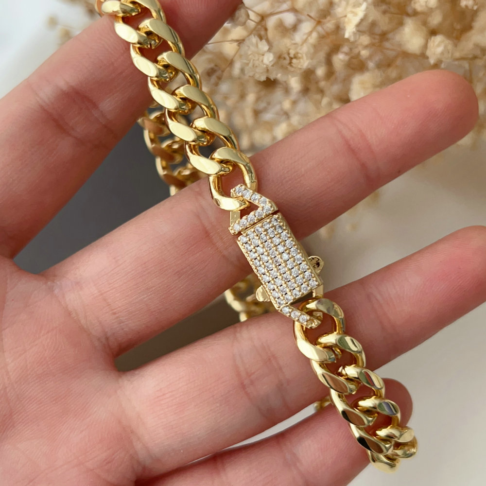 Cuban chain chunky bracelet  7.8inch