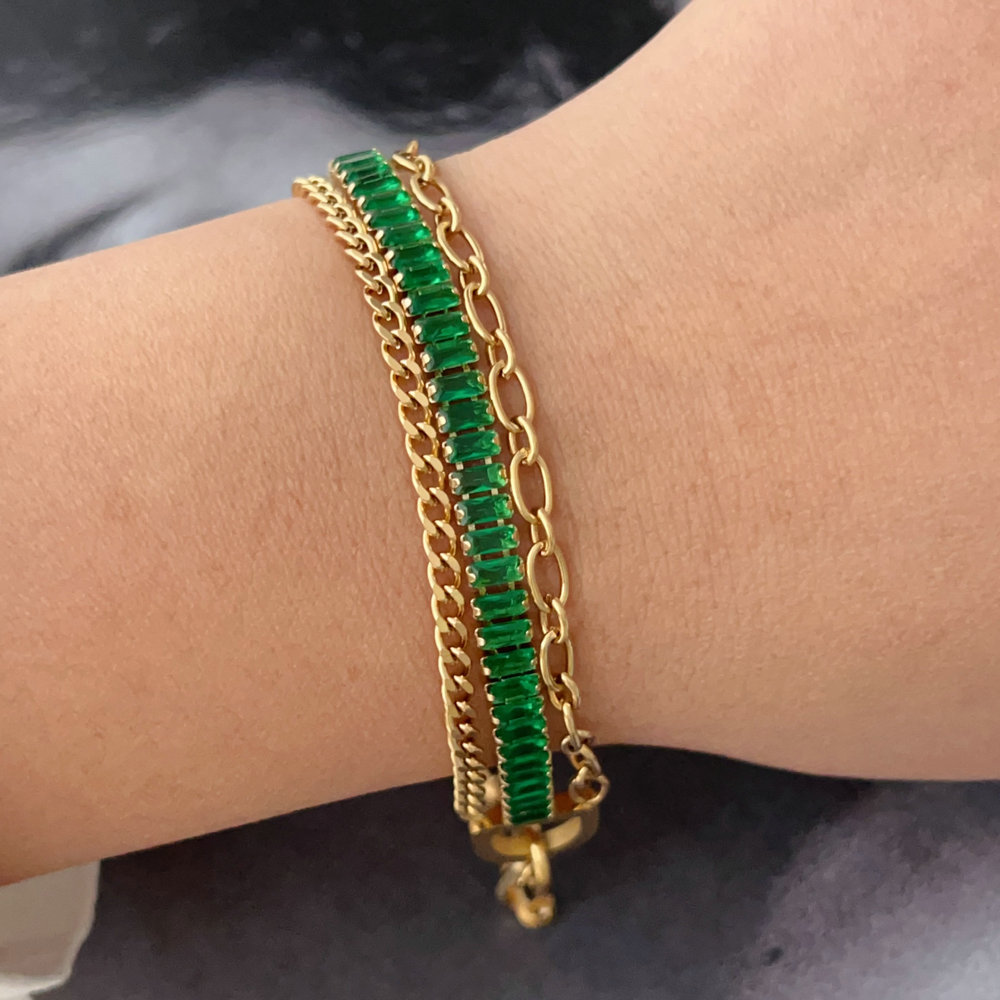 Stainless steel chunky chain bracelet