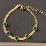 Stainless steel heart bracelet