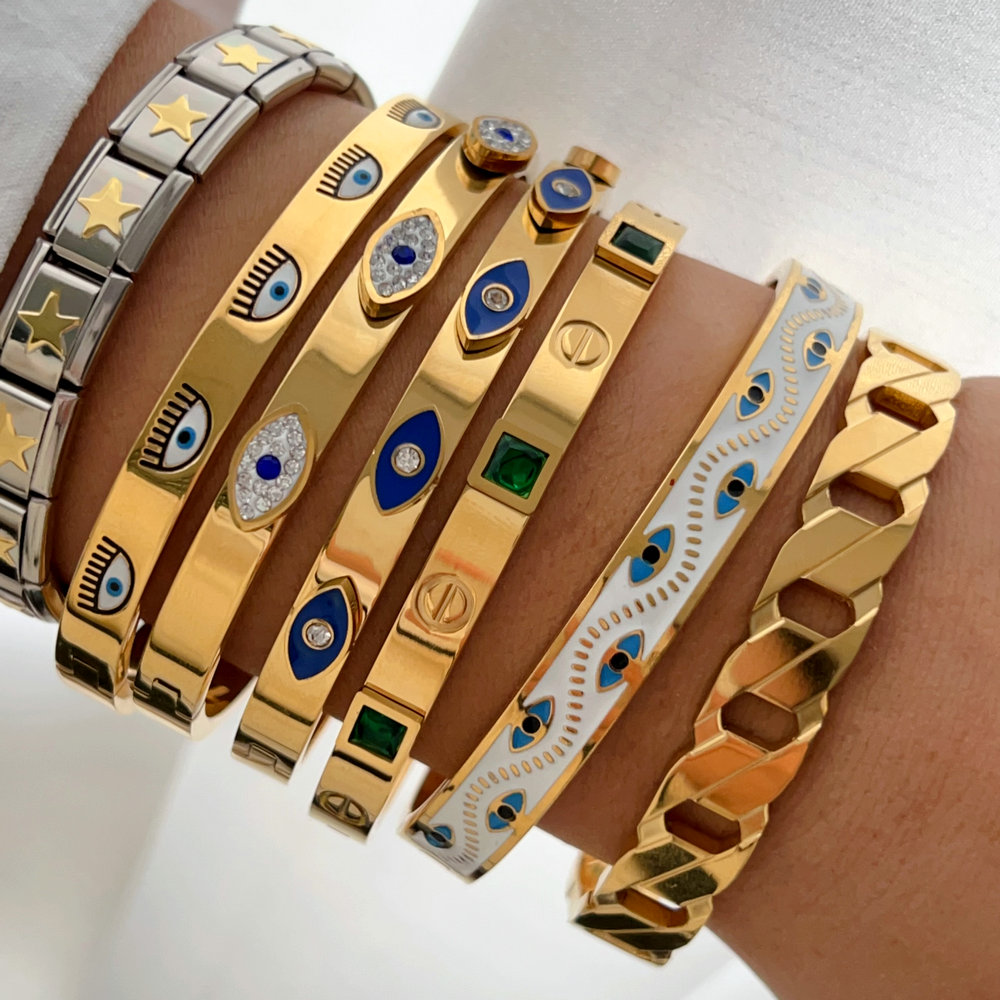 Stainless steel eye bangle