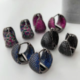 Pave zircon chunky hoop