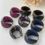Pave zircon chunky hoop