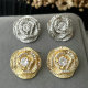 Pave flower earrings