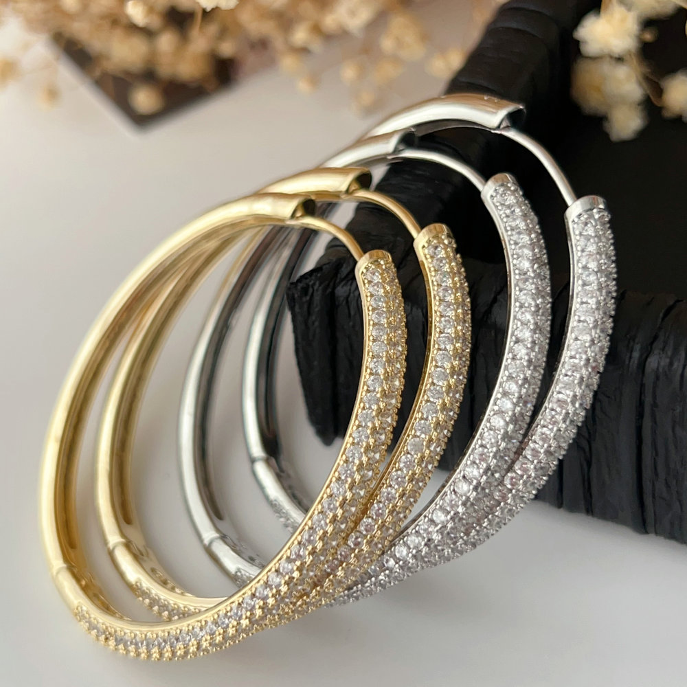 Chunky zircon hoop