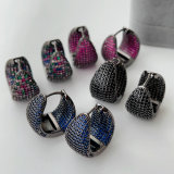 Pave zircon chunky hoop