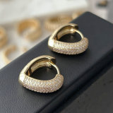 Pave triangle earrings