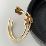 Pave star hoop
