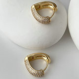 Pave triangle earrings
