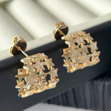 Pave star earrings