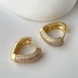 Pave triangle earrings