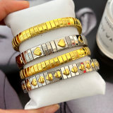 Stainless steel heart elastic bracelet