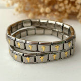 Stainless steel cross elastic bracelet