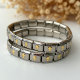 Stainless steel cross elastic bracelet