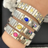 Stainless steel star elastic bracelet