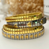 Stainless steel heart elastic bracelet
