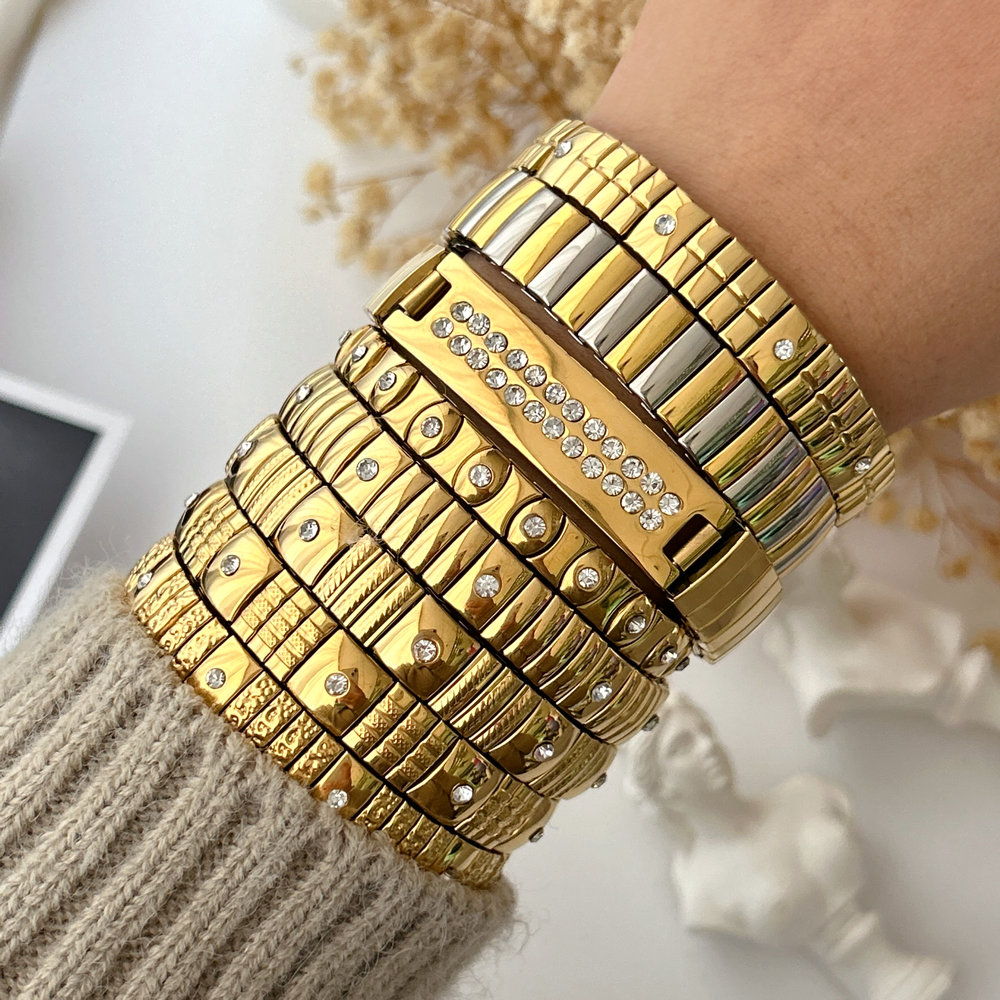 Stainless steel elastic bracelet