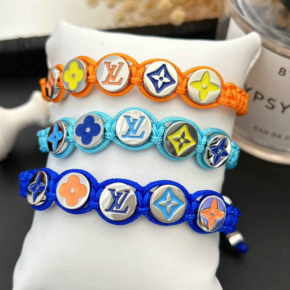 Handmade LV bead bracelet