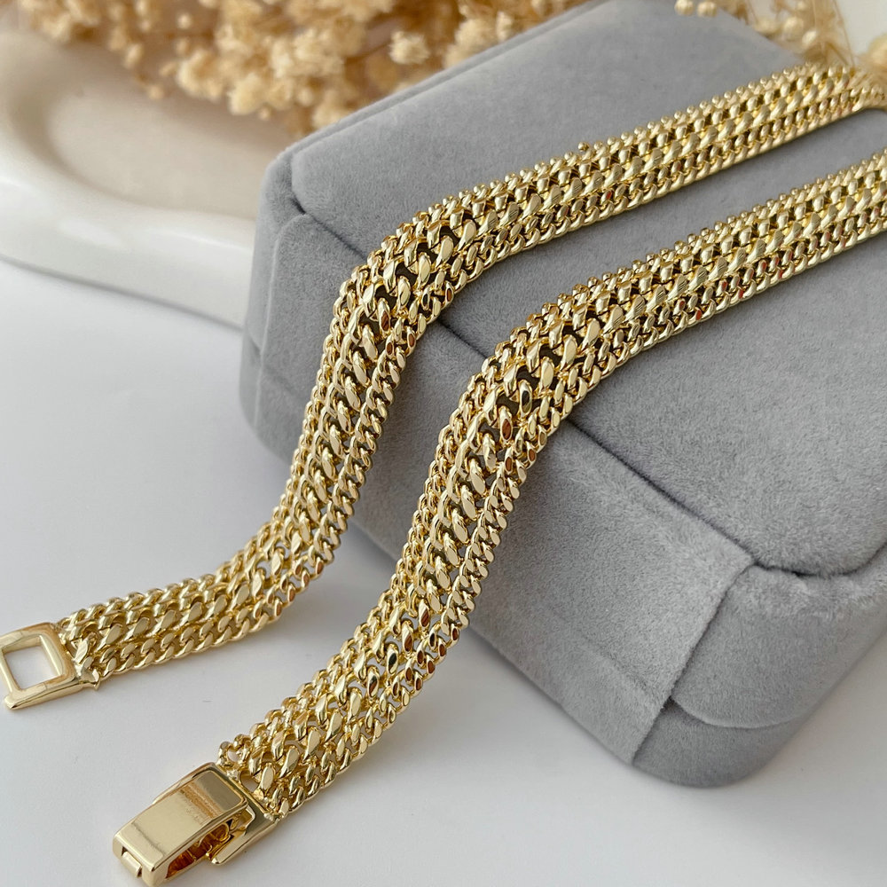 Chunky cuban chain bracelet