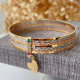 Stack thin bracelet with heart charm
