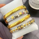 Stainless steel heart elastic bracelet