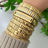 Stainless steel elastic bracelet