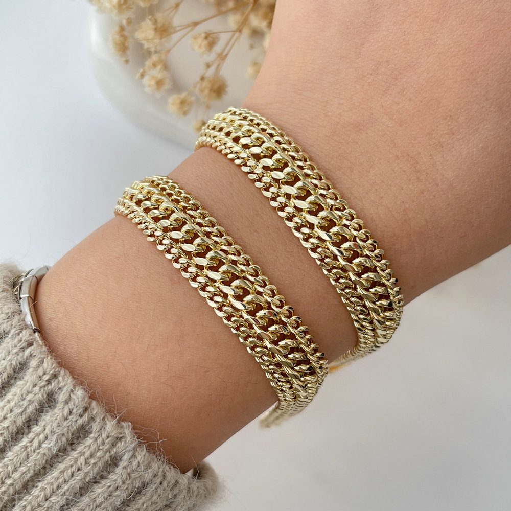 Chunky cuban chain bracelet