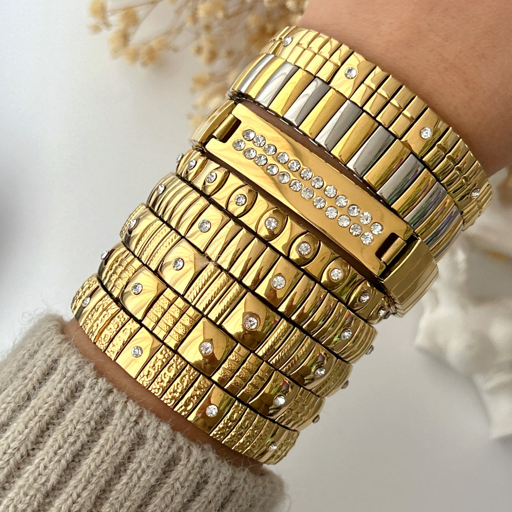 Stainless steel elastic bracelet