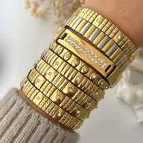 Stainless steel elastic bracelet