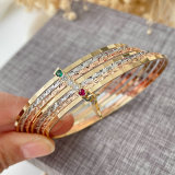 Stack thin bracelet with heart charm