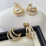 Pave basic earrings