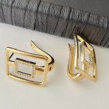 Pave square earrings