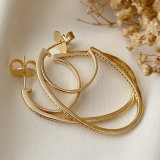 Pave zircon earrings