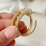 Pave nail earrings