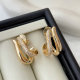 Pave zircon earrings