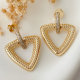Pave triangle earrings