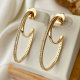 Pave zircon earrings