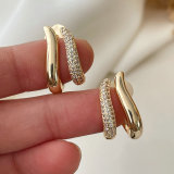 Pave zircon earrings