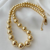 Gold ball necklace 50cm