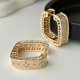 Pave square earrings