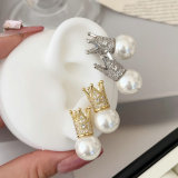 Crown Pearl Earrings