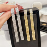 Long chain tassel earrings