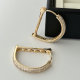 Pave D earrings