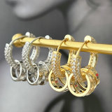 Pave circle hoop