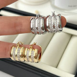 Chunky zircon hoop