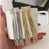 Long chain tassel earrings
