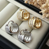 Chunky zircon hoop