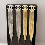 Channel tassel earrings