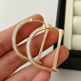 Pave D earrings
