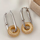 Round zircon charm hoop
